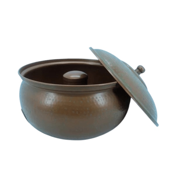 IRON HAMMER GARDEN HOSE POT WITH LID (COLOR)